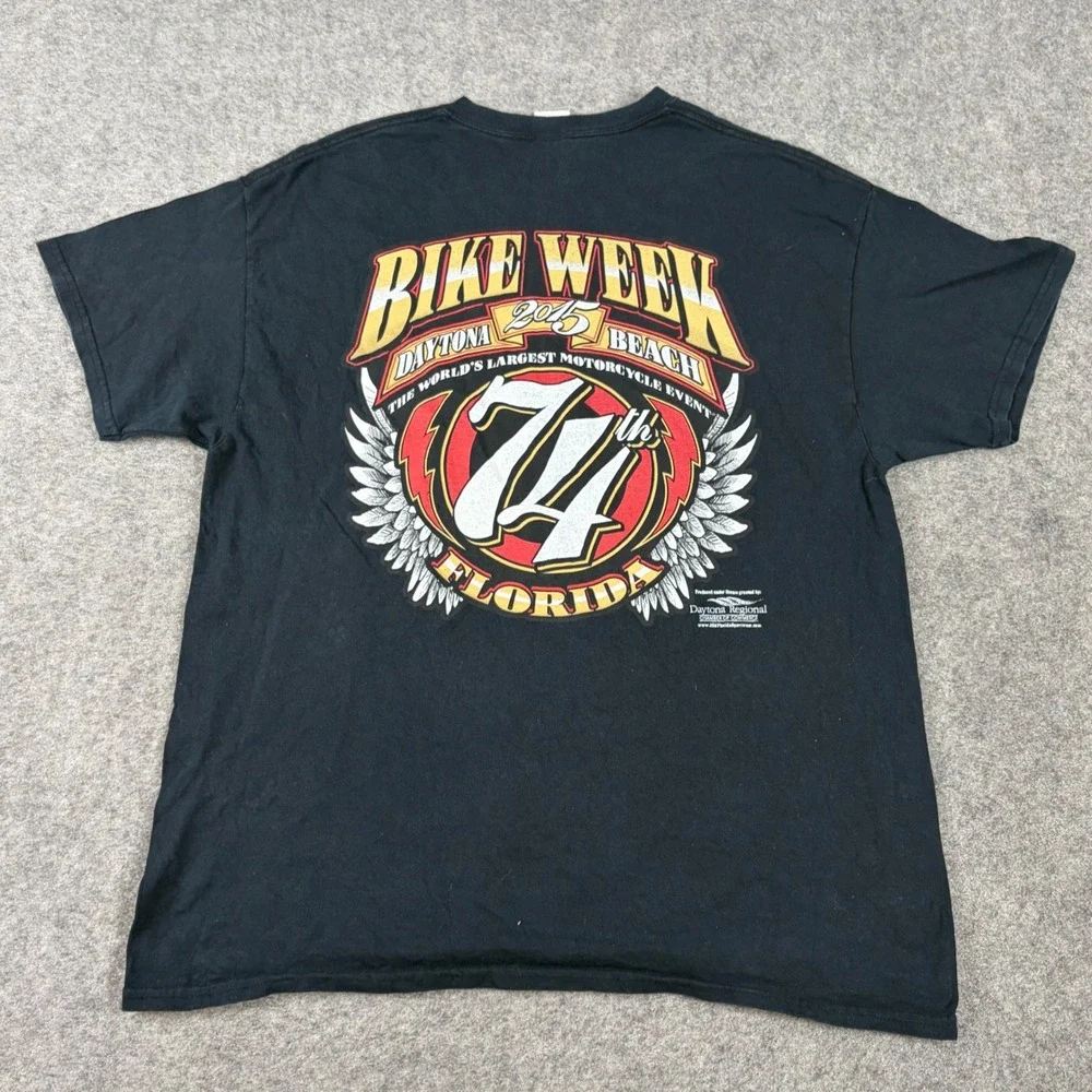 Gildan Bike Week 2015 T Shirt Mens XL‎ Daytona Beach Florida Motorcycle Graphic